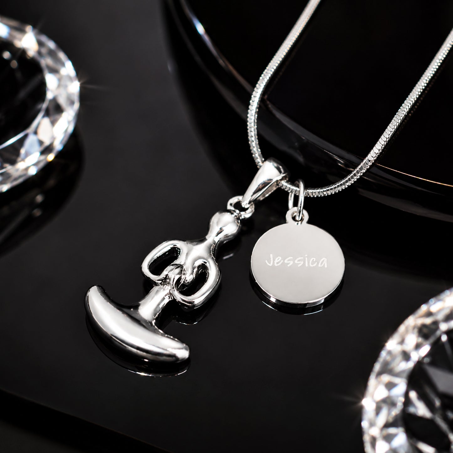 Personalized Yoga Pose Meditation Necklace