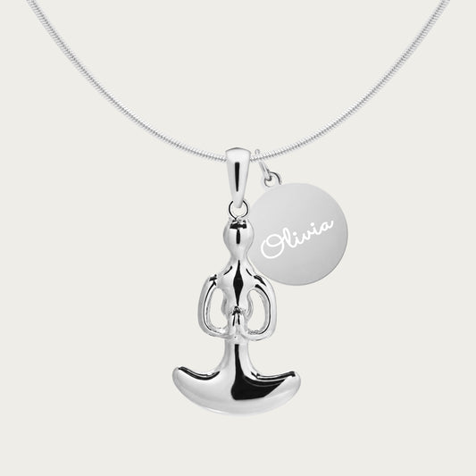 Personalized Yoga Pose Meditation Necklace
