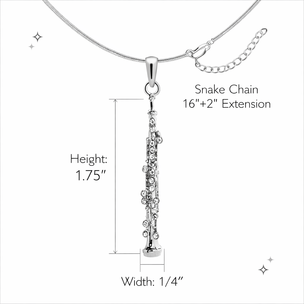 Personalized Oboe Pendant & Engraved Charm Necklace