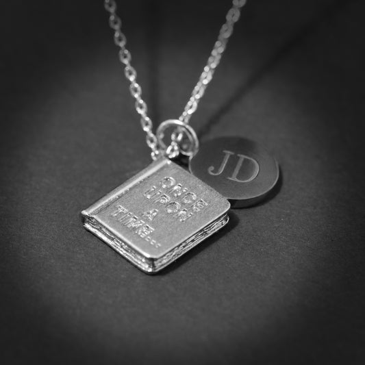 Personalized Once Upon a Time Book Necklace, Book Lover Gift