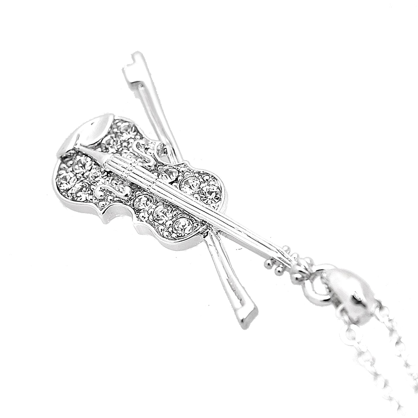 Personalized Violin Pendant & Engraved Charm Necklace