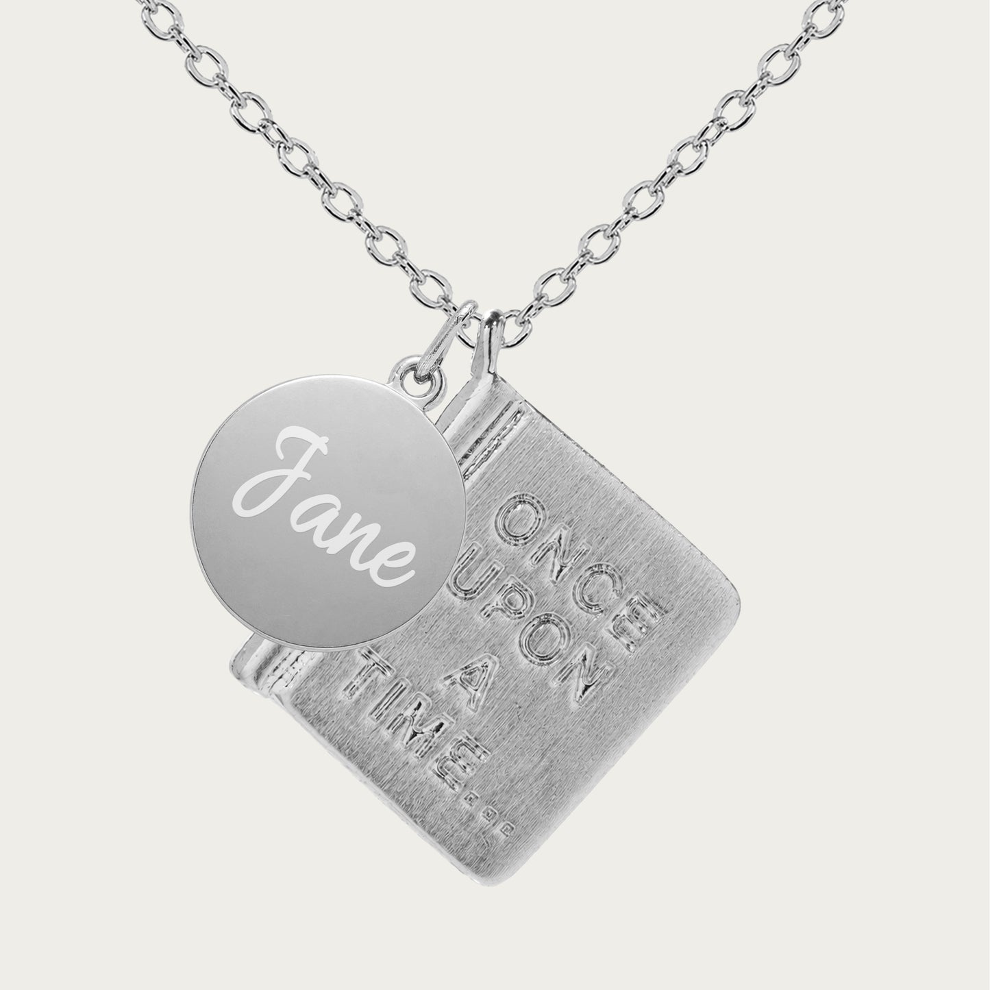 Personalized Once Upon a Time Book Necklace, Book Lover Gift