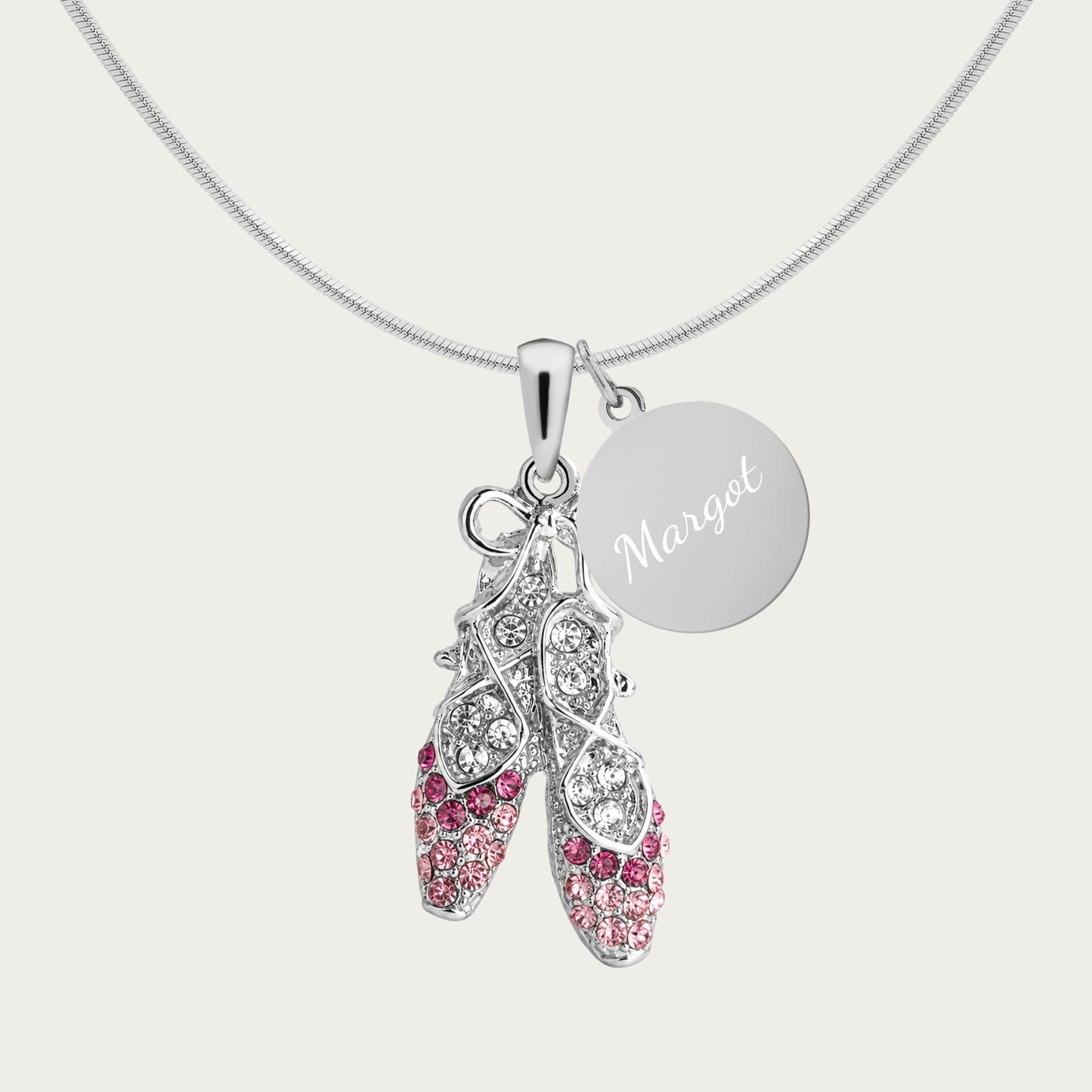 Personalized Ballet Slipper Necklace