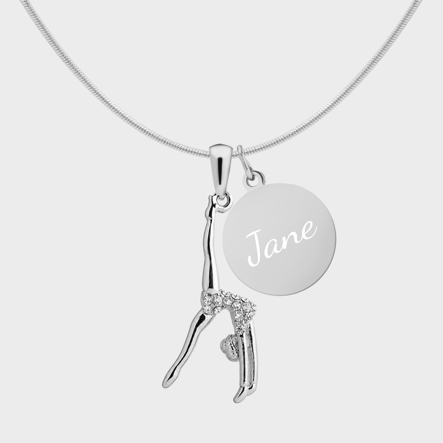 Personalized Rhinestone Gymnastics Necklace