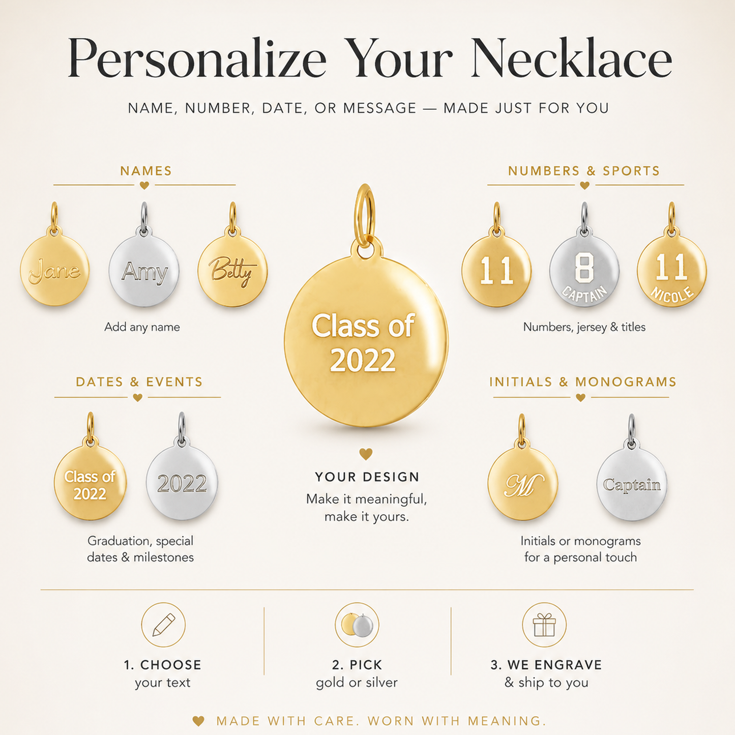 Personalized Rhinestone Basketball Necklace with Coin Charm