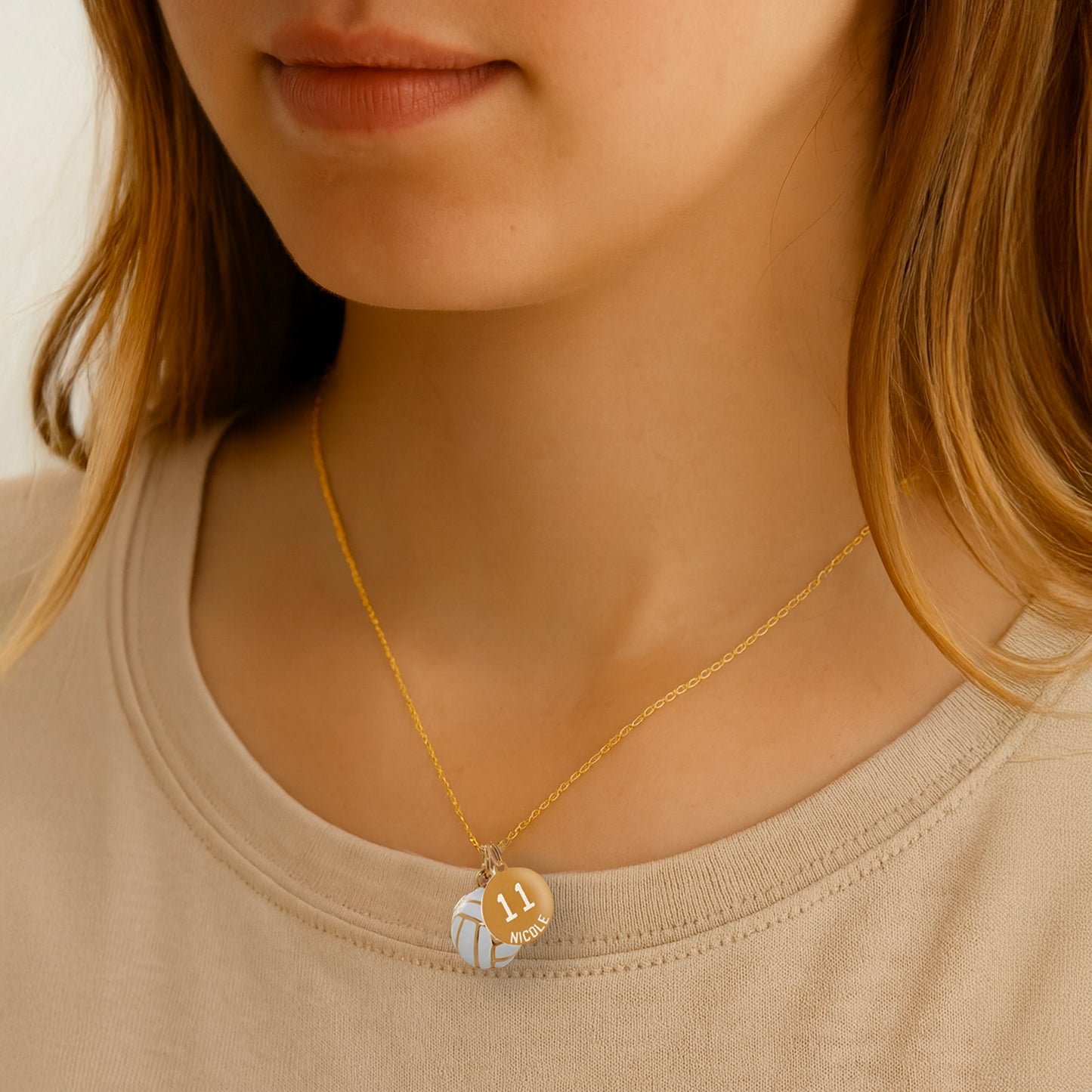 3D Volleyball Necklace